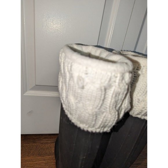 Hunter Black Size 9 Original Tall' Rain Boot with Hunter Socks - Picture 5 of 9